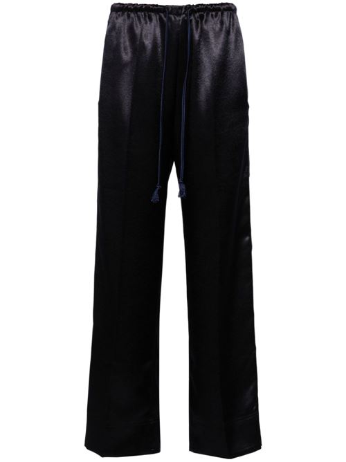 Midnight blue satin pants FORTE FORTE | 13275NOTTE